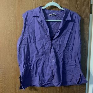 Indulgence purple sleeveless button down